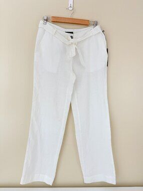 NWT Willi Smith 100% Linen Tie Waist Pants Size 6